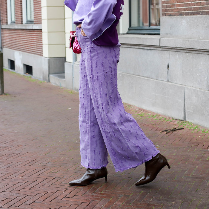 Refined Department damaged denim pants DAIN purple