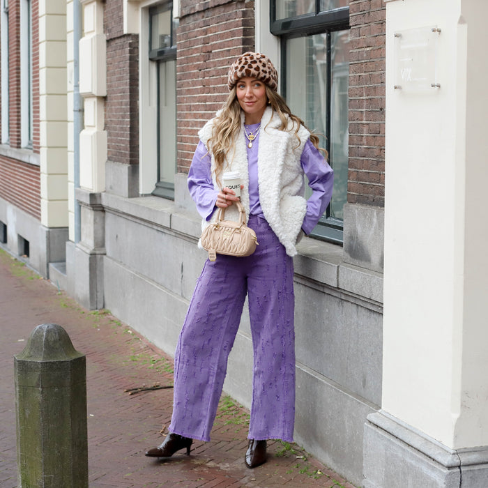 Refined Department damaged denim pants DAIN purple