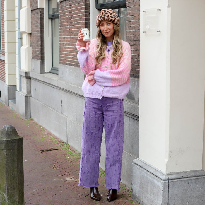 Refined Department damaged denim pants DAIN purple
