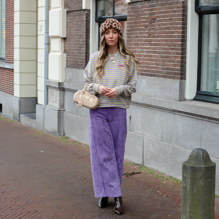 Refined Department damaged denim pants DAIN purple