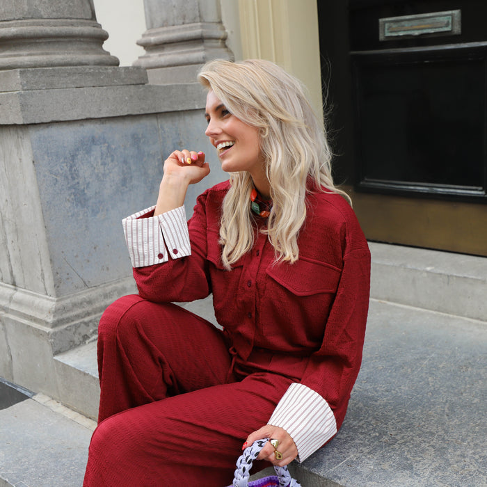 Refined Department wide pants Mara bordeaux