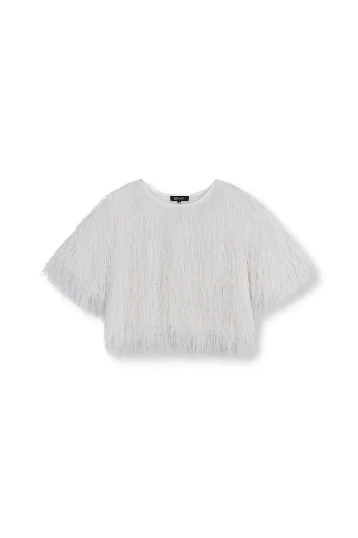 Refined Department woven cropped fringes blouse Fayenna