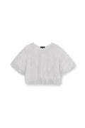 Refined Department woven cropped fringes blouse Fayenna