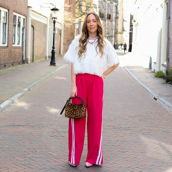 Refined Department woven cropped fringes blouse Fayenna