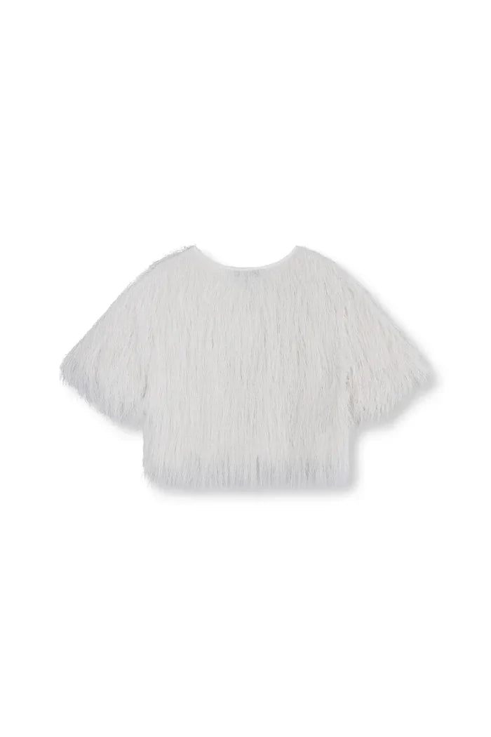 Refined Department woven cropped fringes blouse Fayenna