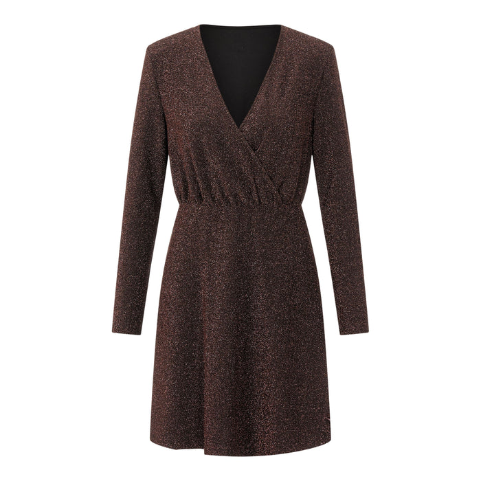 Rina lurex dress brown