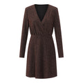 Rina lurex dress brown