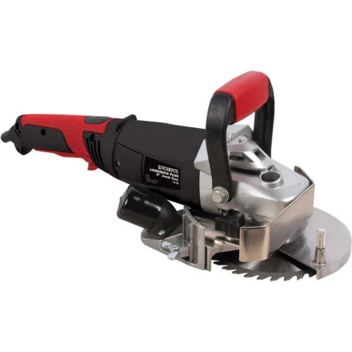 6-in jamb saw with red handle, black motor housing, and circular blade guard