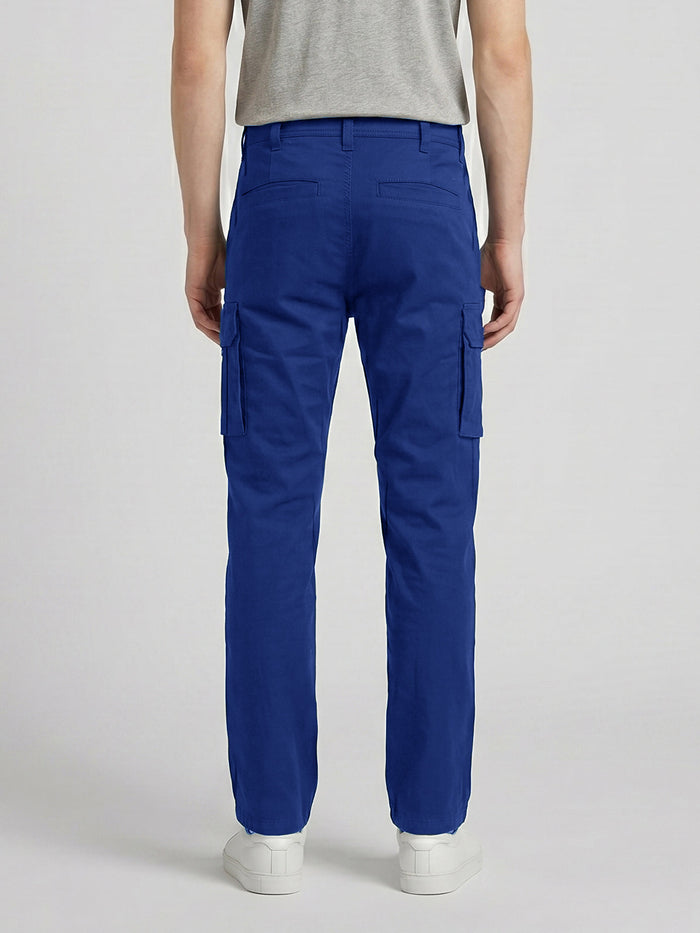 Royal Blue Cargo Trouser For Men-BE0469