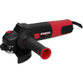 RTC Products 5 in variable-speed angle grinder, red-and-black body, guard and side handle