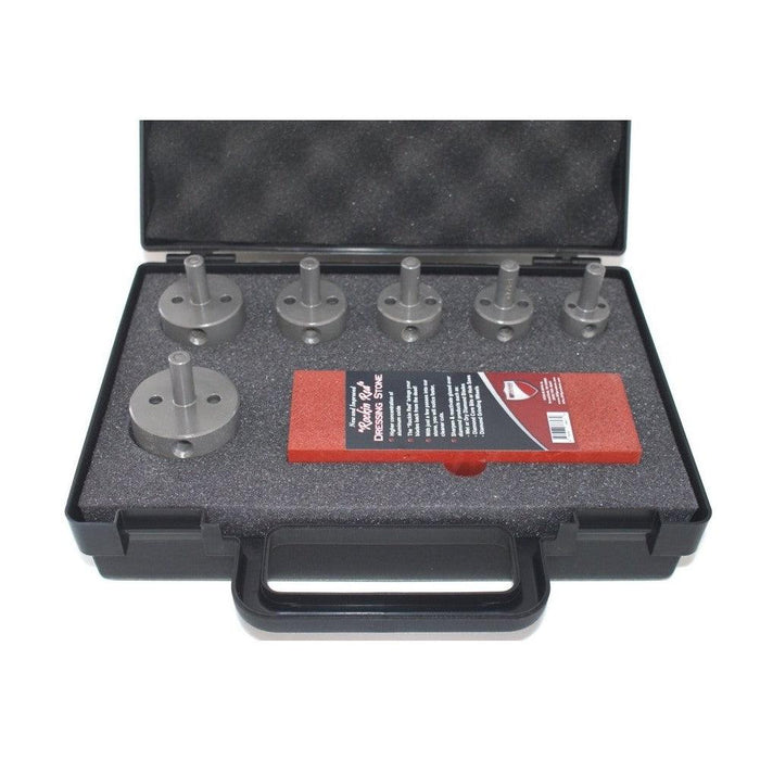 Diamond turbo hole saw kit with multiple hole saw sizes in hard case
