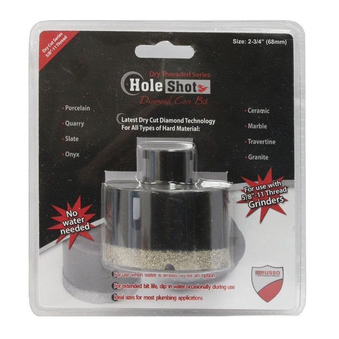 RTC Products Hole Shot Dry Core Bit, 2-3/4 in (68mm) dry cut diamond core drill