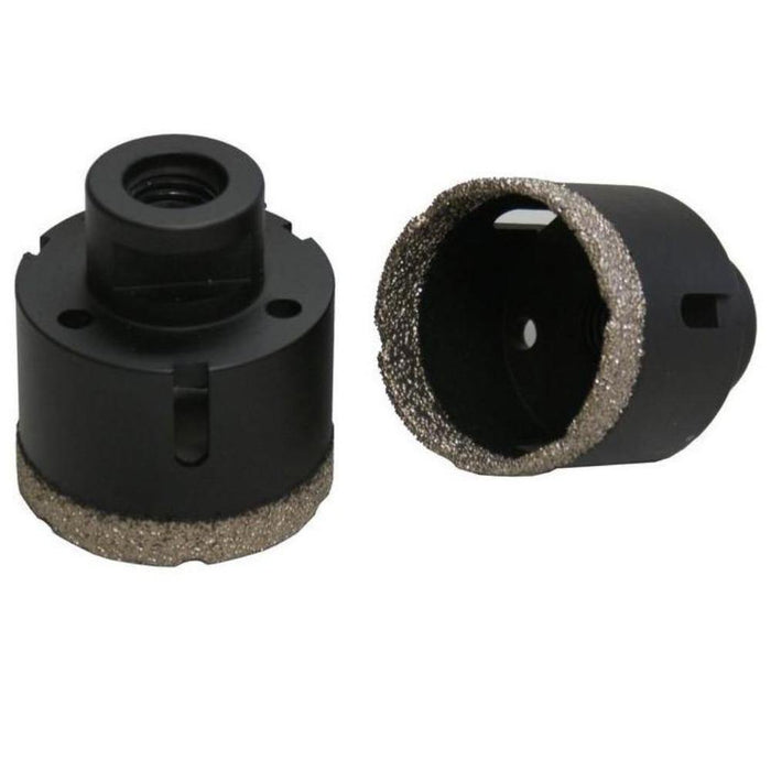 Black dry core drill bit with diamond cutting ring (Hole Shot Dry Core Bits)