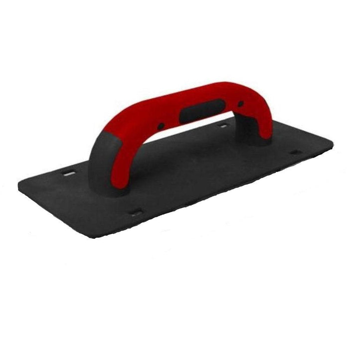 Scrub pad comfort handle: black base with red comfort grip