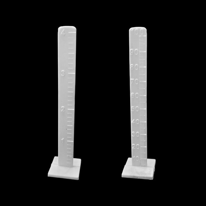 RTC SLU depth gauge leveling pins with 4-inch and 100 mm measurement scales