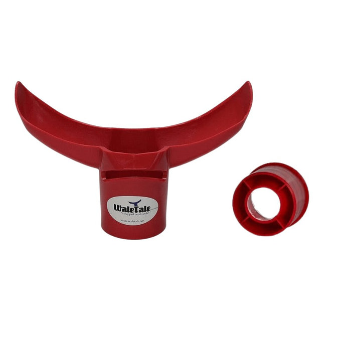 Red bucket dust collector with vacuum hose reducer, WaleTale