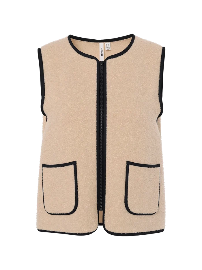 Rudy teddy vest gilet antique white