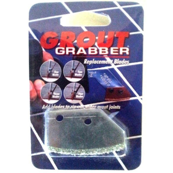 Grout Grabber replacement blades set, metal grout-scraper blades in blister pack
