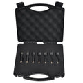 7-piece Dry Core drill bit set, black bits in a carrying case