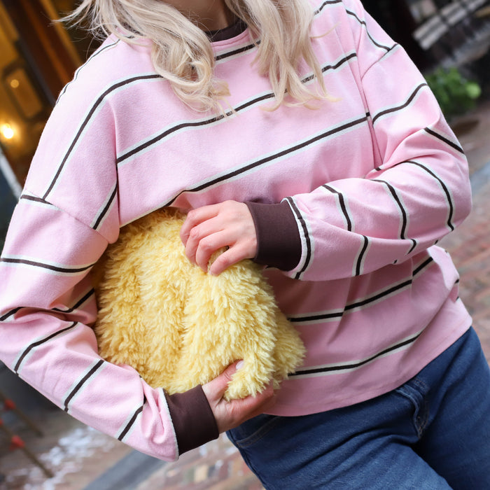 Saar streep shirt roze