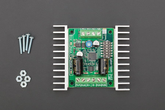 Sabertooth dual 12A motor driver [discontinued] by DimensionEngineering - The Pi Hut