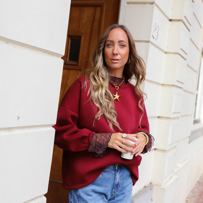 Salut sweater burgundy