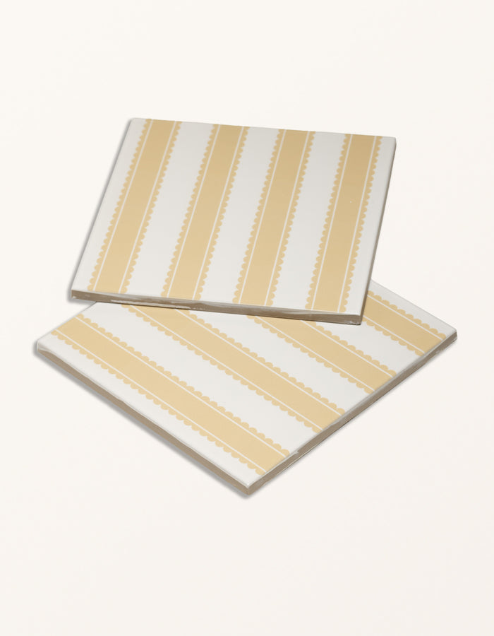 Sanderson - Pinetum Stripe Ochre Porcelain