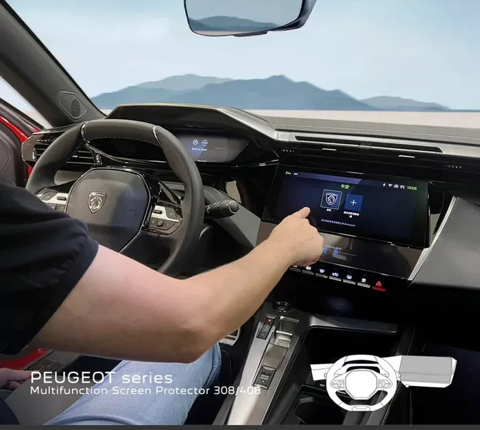 Infotainment screen protector for Peugeot 408GT / 308GT — DEFF