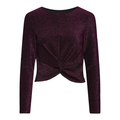 Serina knot top zwart rood