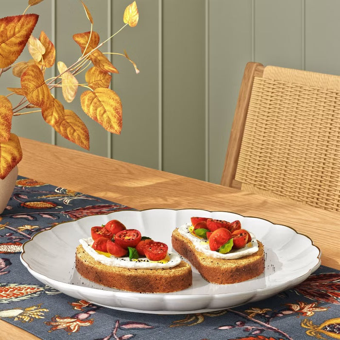 Serve Platter Scalloped Gold Rim - Threshold™ - FOR PICKUP ONLY