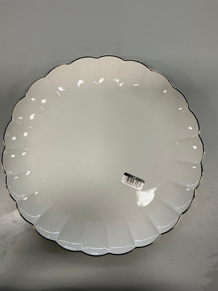 Serve Platter Scalloped Gold Rim - Threshold™ - FOR PICKUP ONLY