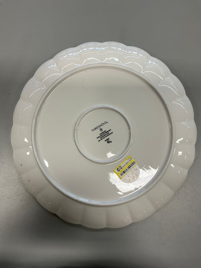 Serve Platter Scalloped Gold Rim - Threshold™ - FOR PICKUP ONLY