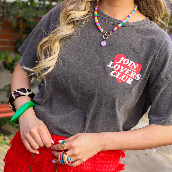 Shirt Join Lovers Club hart grijs