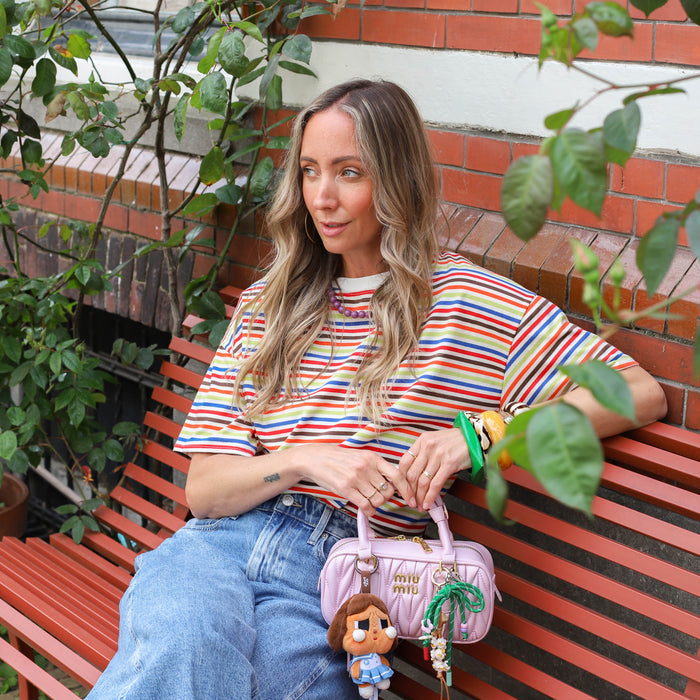 Shirt multi colour streep korte mouw