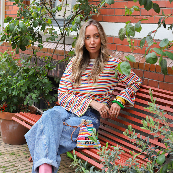 Shirt multi colour streep lange mouw