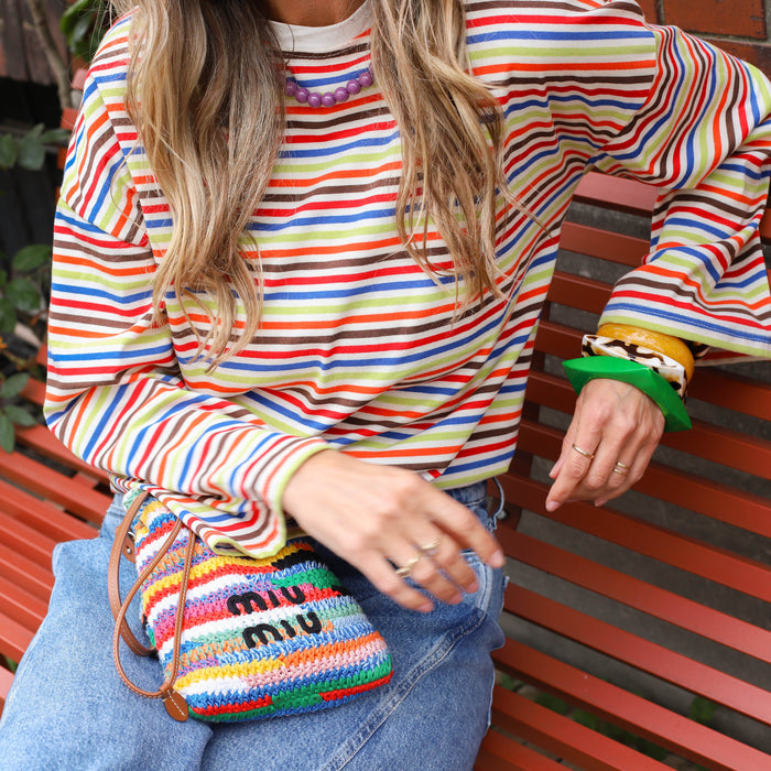 Shirt multi colour streep lange mouw