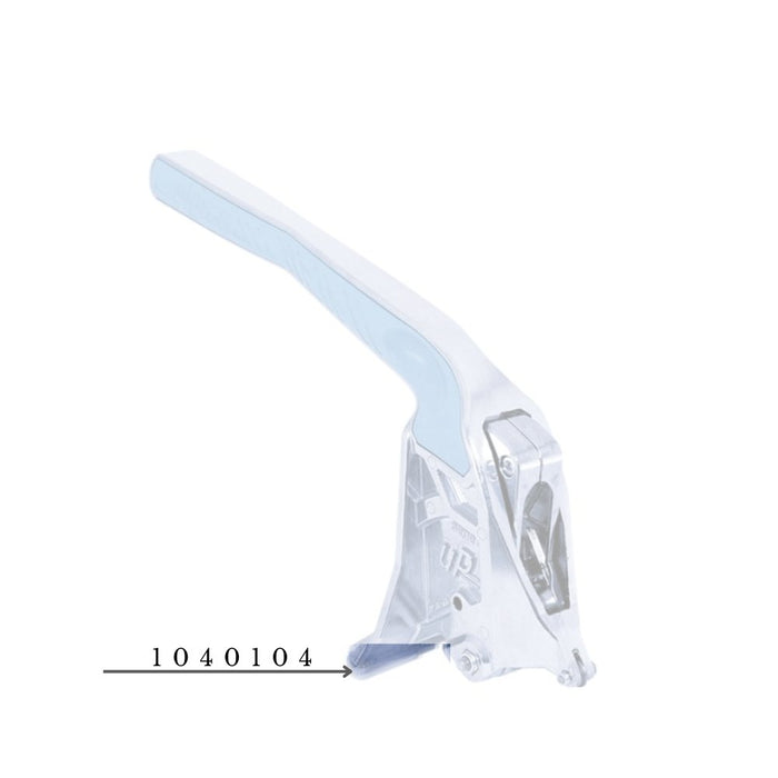 Light blue handle guard with metal mounting for breaker foot protection (24U)
