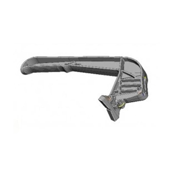 Sigma 24D Push Handle, grey curved door handle with side mounting