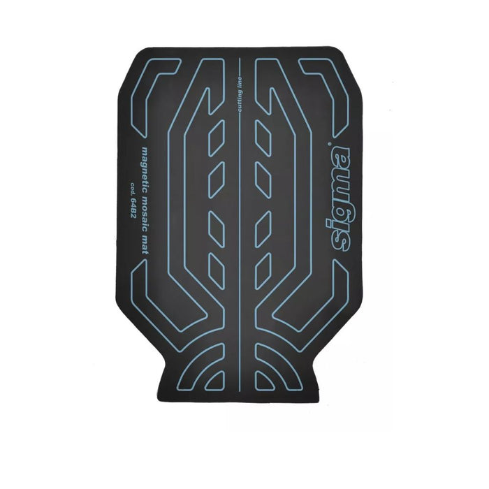 Black Sigma 64S vinyl cutting template with blue guide lines