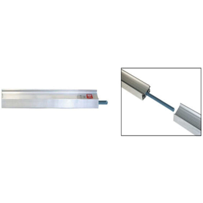 KERA-CUT cutter assembly: blue handle on metal guide rail