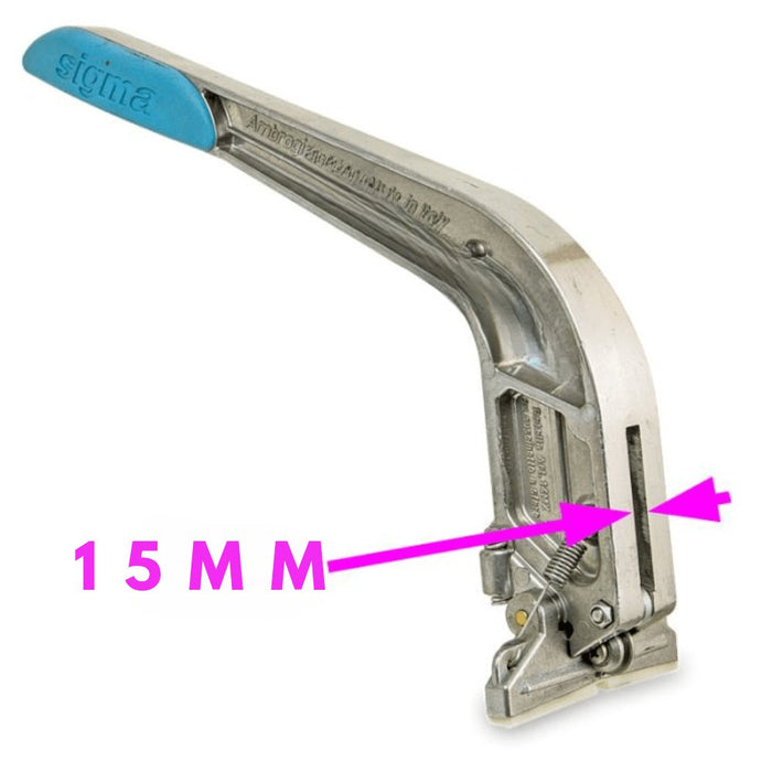 Replacement handle for Sigma Max push cutter, 15 mm cutting width, turquoise grip
