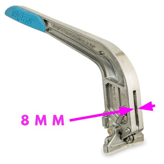 Replacement handle for Sigma Max push cutter, 8 mm cutting width, turquoise grip