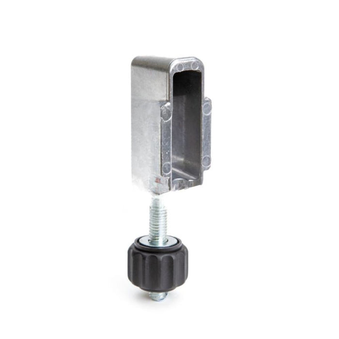 Sigma Rail End Support with metal bracket, black knob, and threaded bolt