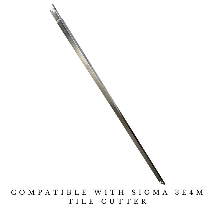 Replacement bar for tile cutter: metal strip with pointed tip and mounting slot