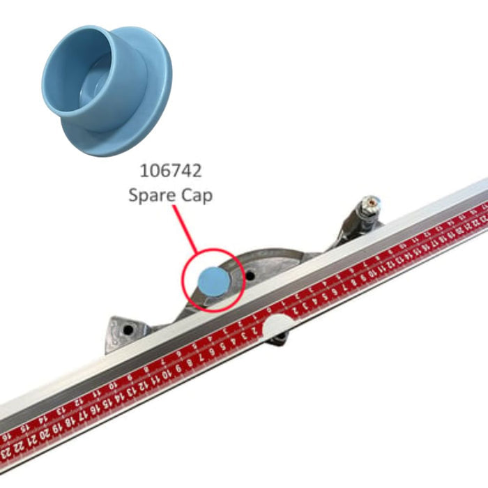 Sigma wheel cap replacement 106742, light blue plastic end piece