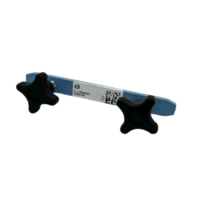 Table joining brackets, ART.439: blue bar with two black cross fasteners