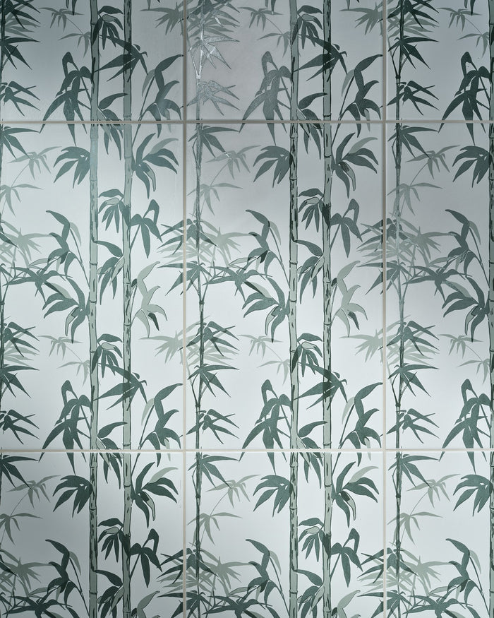 Silk Screen Ceramic Lantau Bamboo Smoke Green