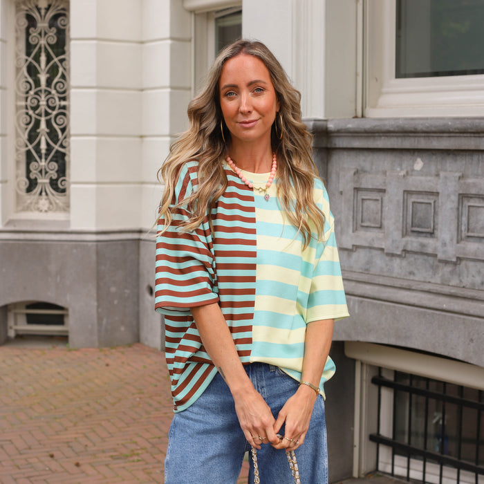 Silly tee blauw geel
