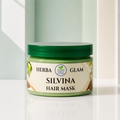 Herba Glam Silvina Hair Mask jar, triple protein deep conditioning treatment