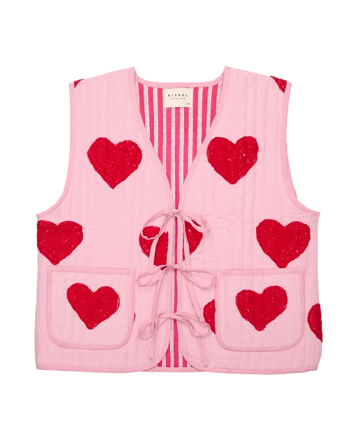 Sissel Edelbo Honey vest gilet suzani red heart